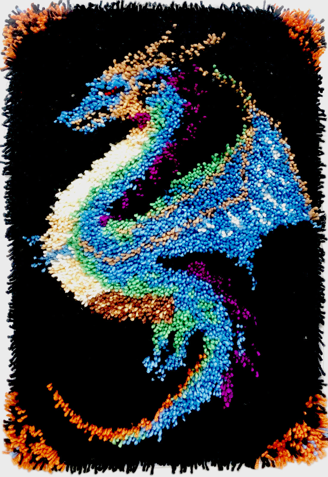 Digital Latch Hook Rug Patterns, Finished Rug size appx. 24X16 inches