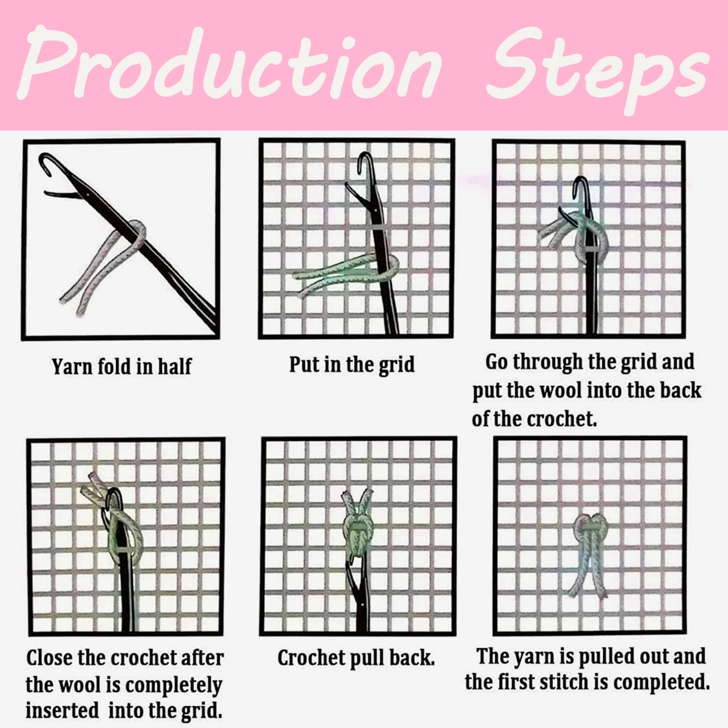 Endless Circle Simpler Latch Hook Kits For Beginners, Size 23.6" X 15.8"/60x40cm