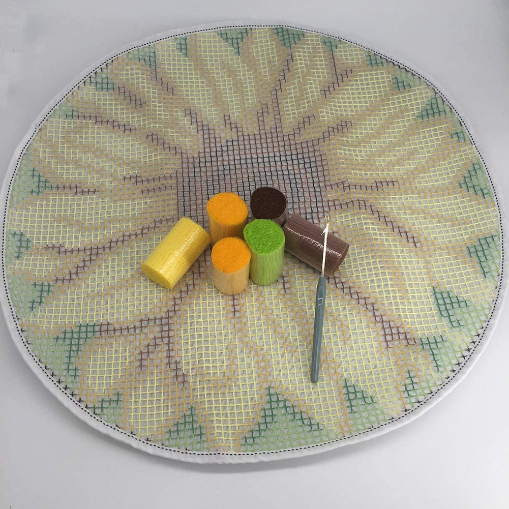 Sunflower latch hook kits, size 20x20in/50x50cm