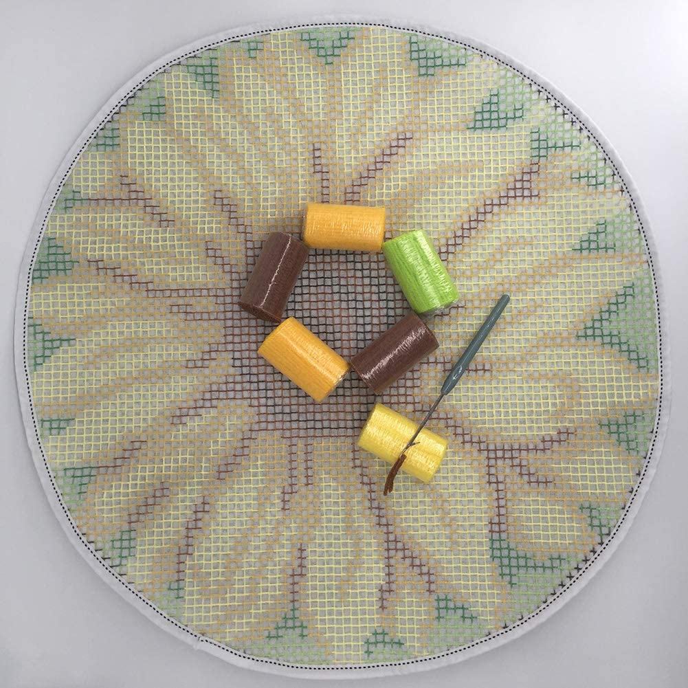 Sunflower latch hook kits, size 20x20in/50x50cm