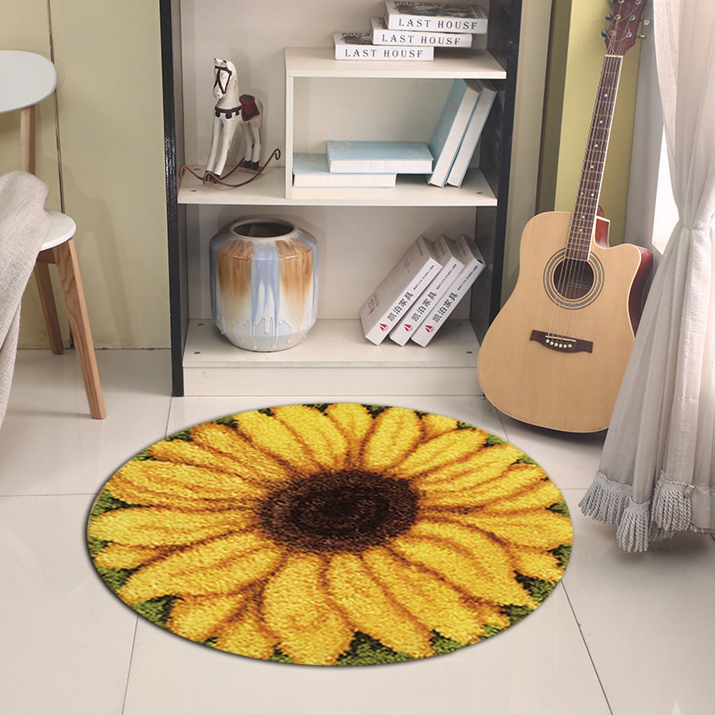 Sunflower latch hook kits, size 20x20in/50x50cm