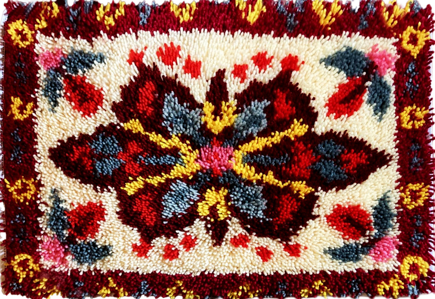 Latch Hook Kits for Adults & Beginners-Real Finished Rug Photo-Complete DIY Craft Kit, Includes Pre-Printed Canvas, Pre-Cut Yarns, Tool, Number Chart (Size 32" X20")