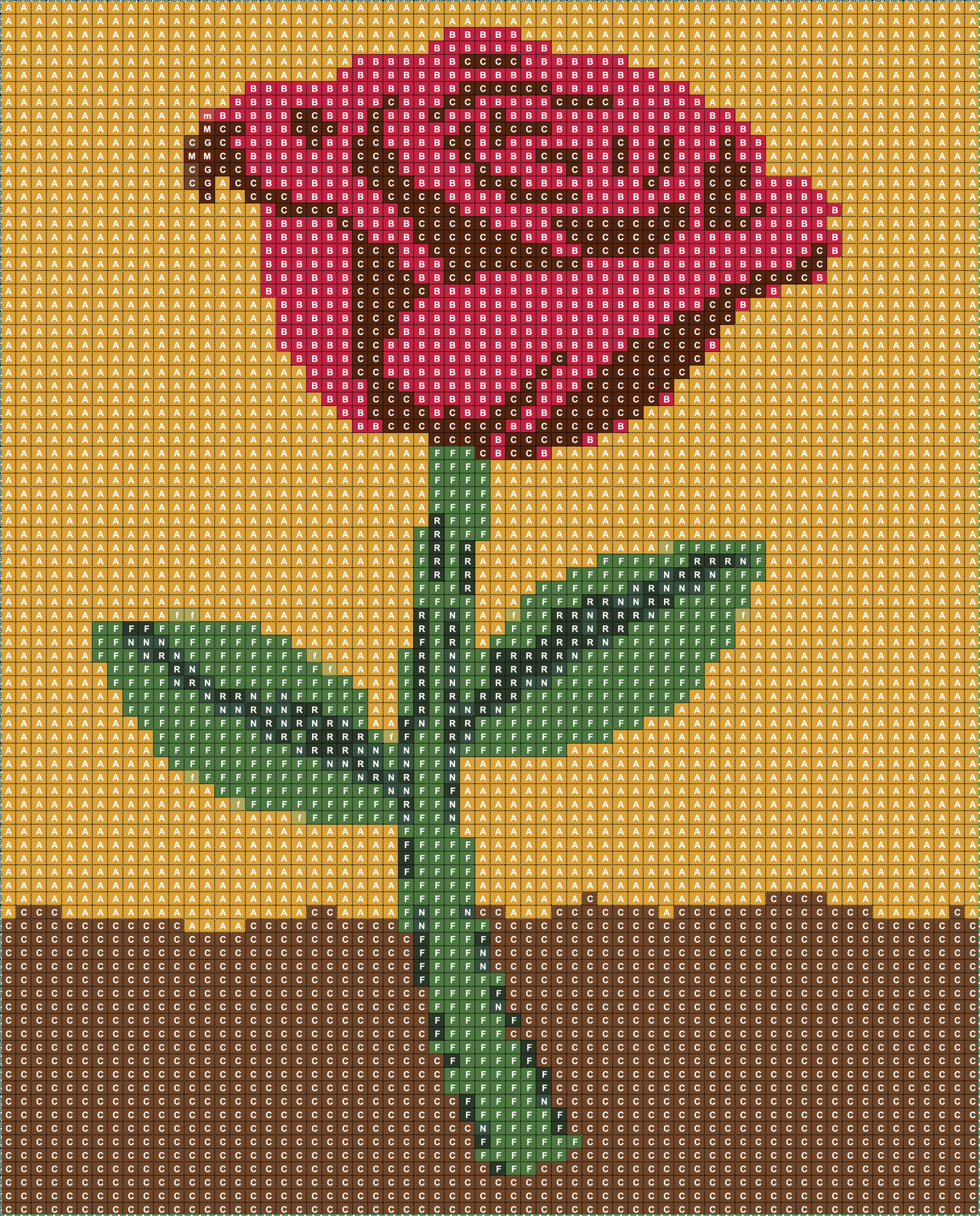 Free Digital Pattern for Latch Hook Rugs or Wallhangings Of the Month