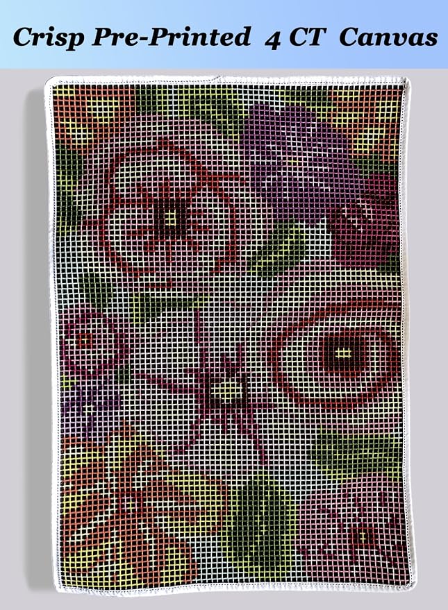 KitsMaster Floral Latch Hook Rug Kit for Adults&Beginners, Rug Making Craft | Blooming Bouquet Carpet Craft for Home Décor and Relaxing Hobby, Gift for Flower Lovers 23.6''x15.8'' (Floral Paradise)