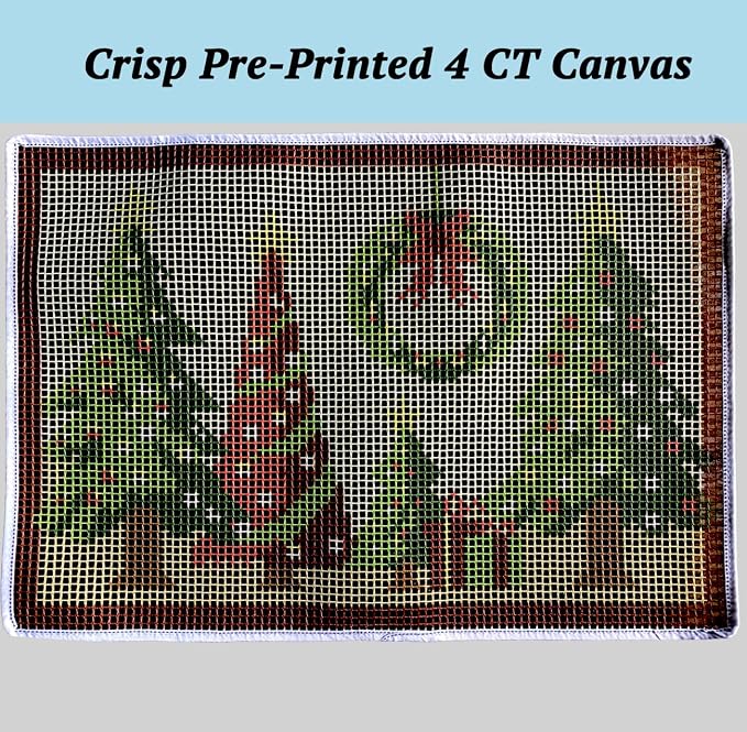 Christmas Trees Latch Hook Kits for Adults-Holiday Wreath Rug Making Kit
Latch Hook Craft Kit for Beginners, Festive Wall Hanging, Home Decor Xmas Gift 23.6''X15.8'' (Christmas Trees & Wreath)