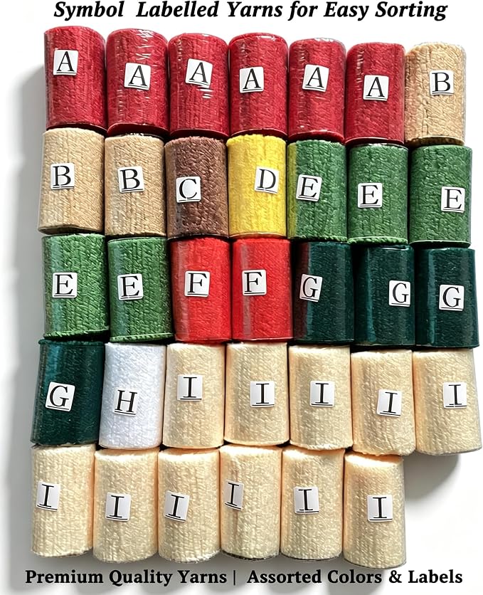 Christmas Trees Latch Hook Kits for Adults-Holiday Wreath Rug Making Kit
Latch Hook Craft Kit for Beginners, Festive Wall Hanging, Home Decor Xmas Gift 23.6''X15.8'' (Christmas Trees & Wreath)