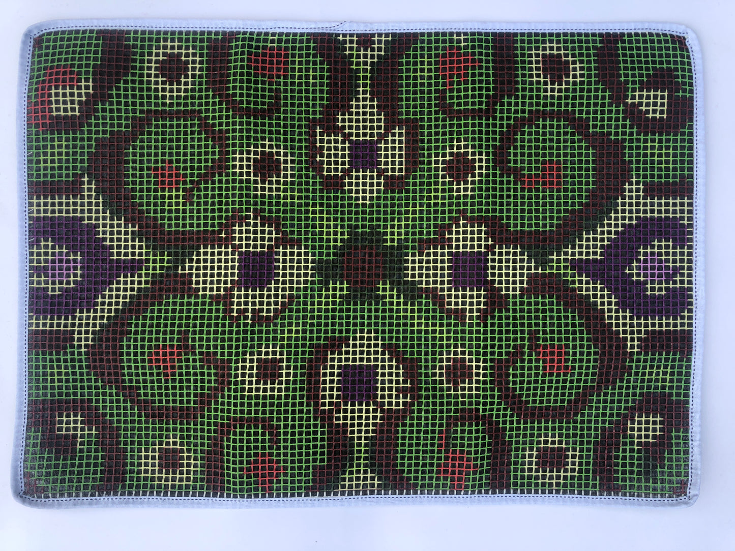 Symmetrical Symphony Latch Hook Kits for Adults & Beginners-Real Finished Rug Photo-Complete DIY Craft Kit, Includes Pre-Printed Canvas, Pre-Cut Yarns, Tool, Number Chart (Size 23.6" X 15.8")