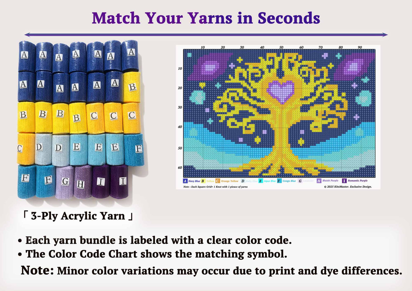 Tree of Love — Heartwood Glow–Real Finished Rug -Latch Hook Kits| Finished Rug Size 23.6 X 15.8 Inches/ 40X60 cm