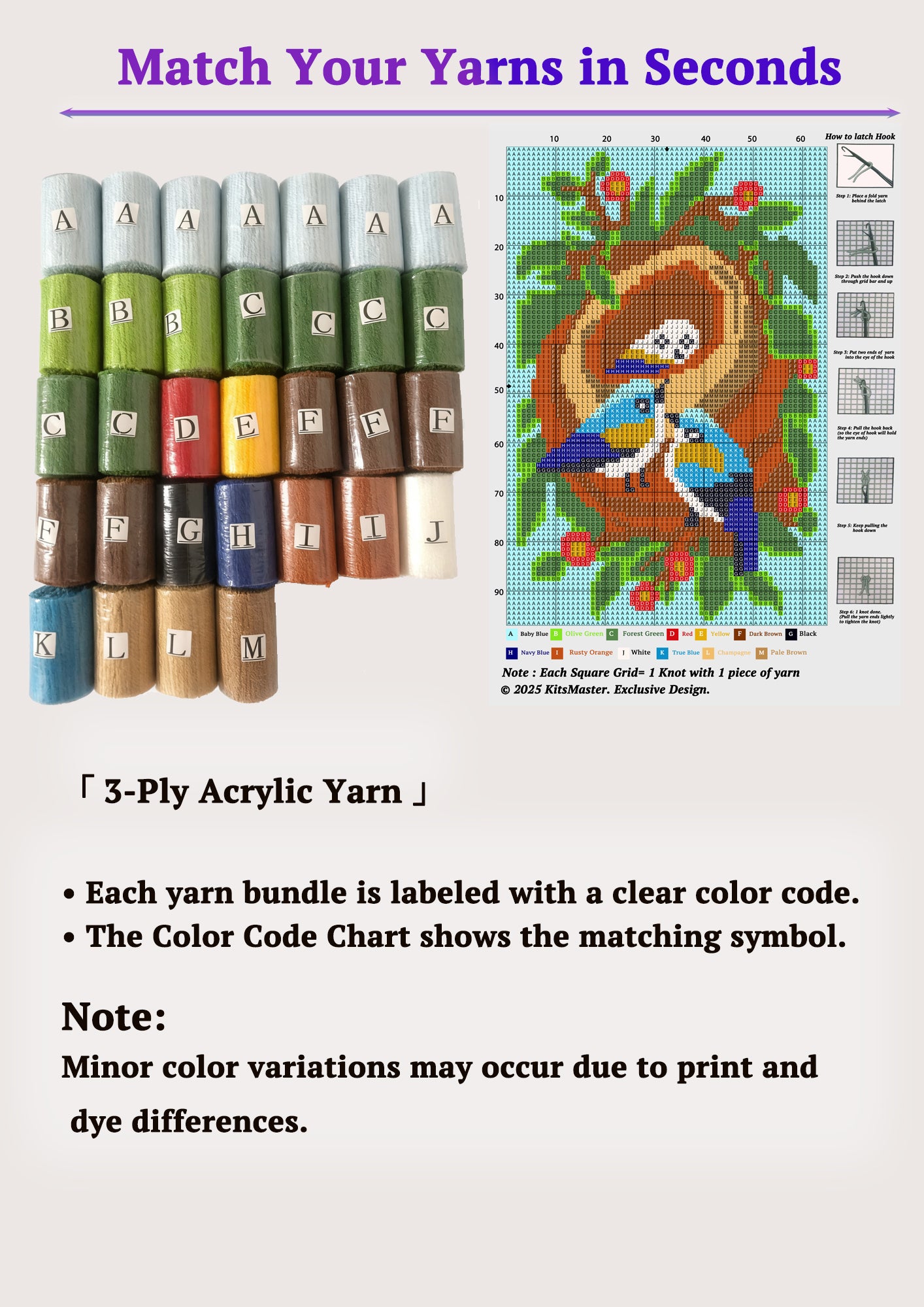 Heartwarming Bluebird & Baby Family Latch Hook Rug Kit, DIY Yarn Hooking Kit, Cozy Home Décor Craft Gift