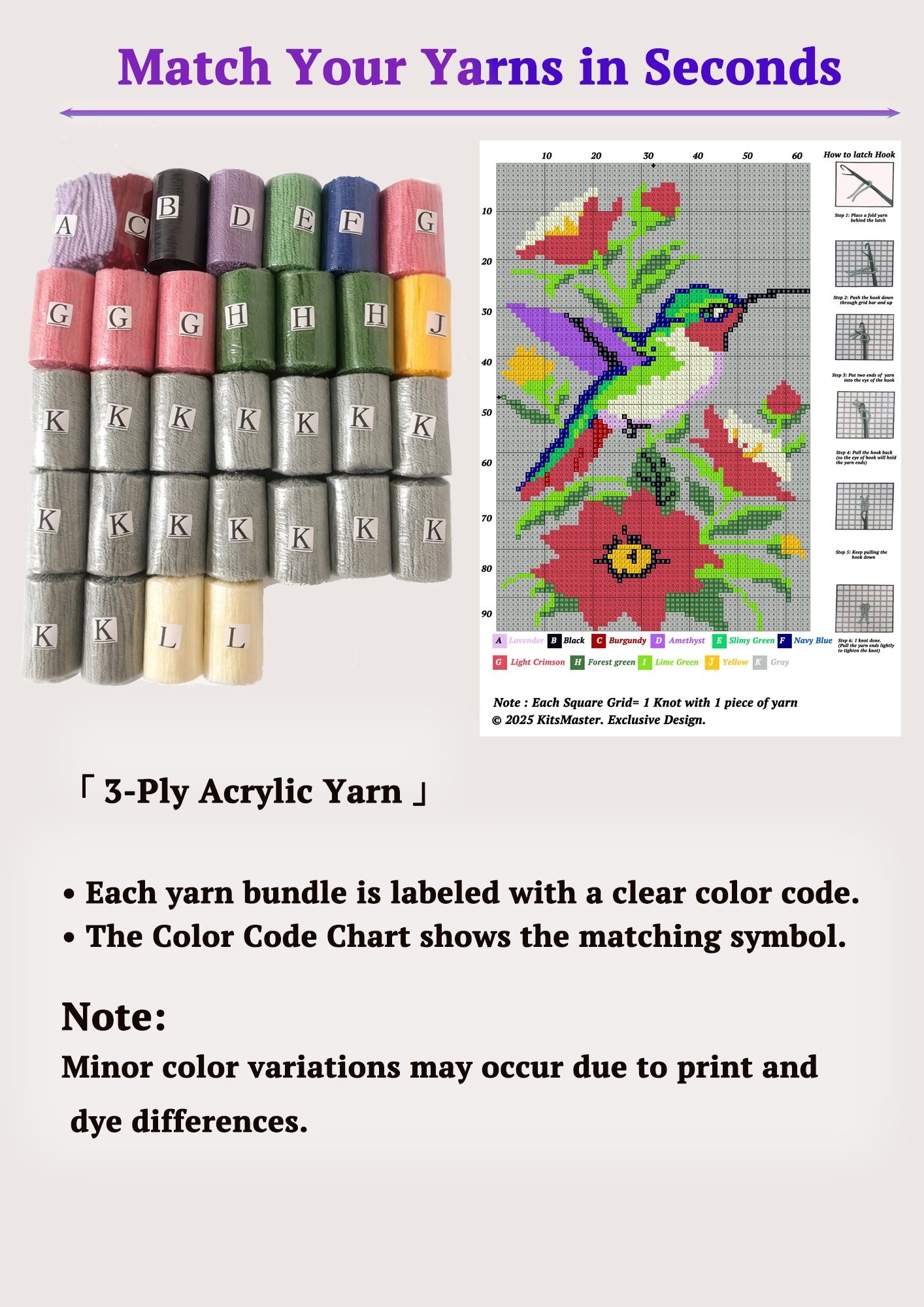 Humming Bird & Flowers Latch Hook Kits for Adults, Beginner Friendly Rug Making Kit – Relaxing Yarn Craft for Wall Decor Holiday Gifts, 23.6''x15.8'' (Hummingbird Bloom)