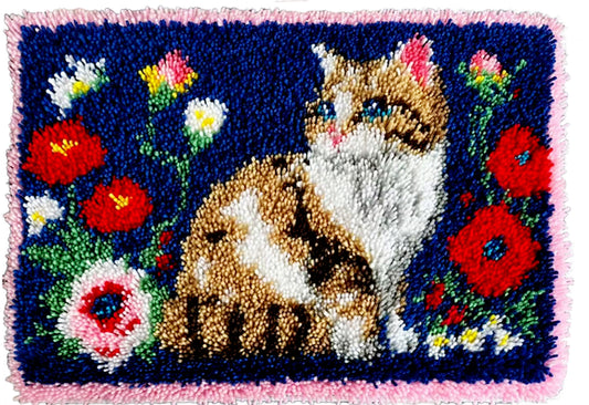 Cat Latch Hook Kits 60X40cm/23.6''X15.8''