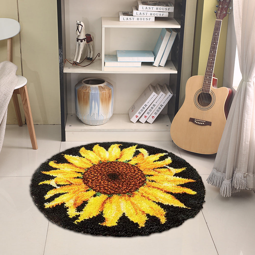 Sunflower latch hook kits, size 20x20in/50x50cm